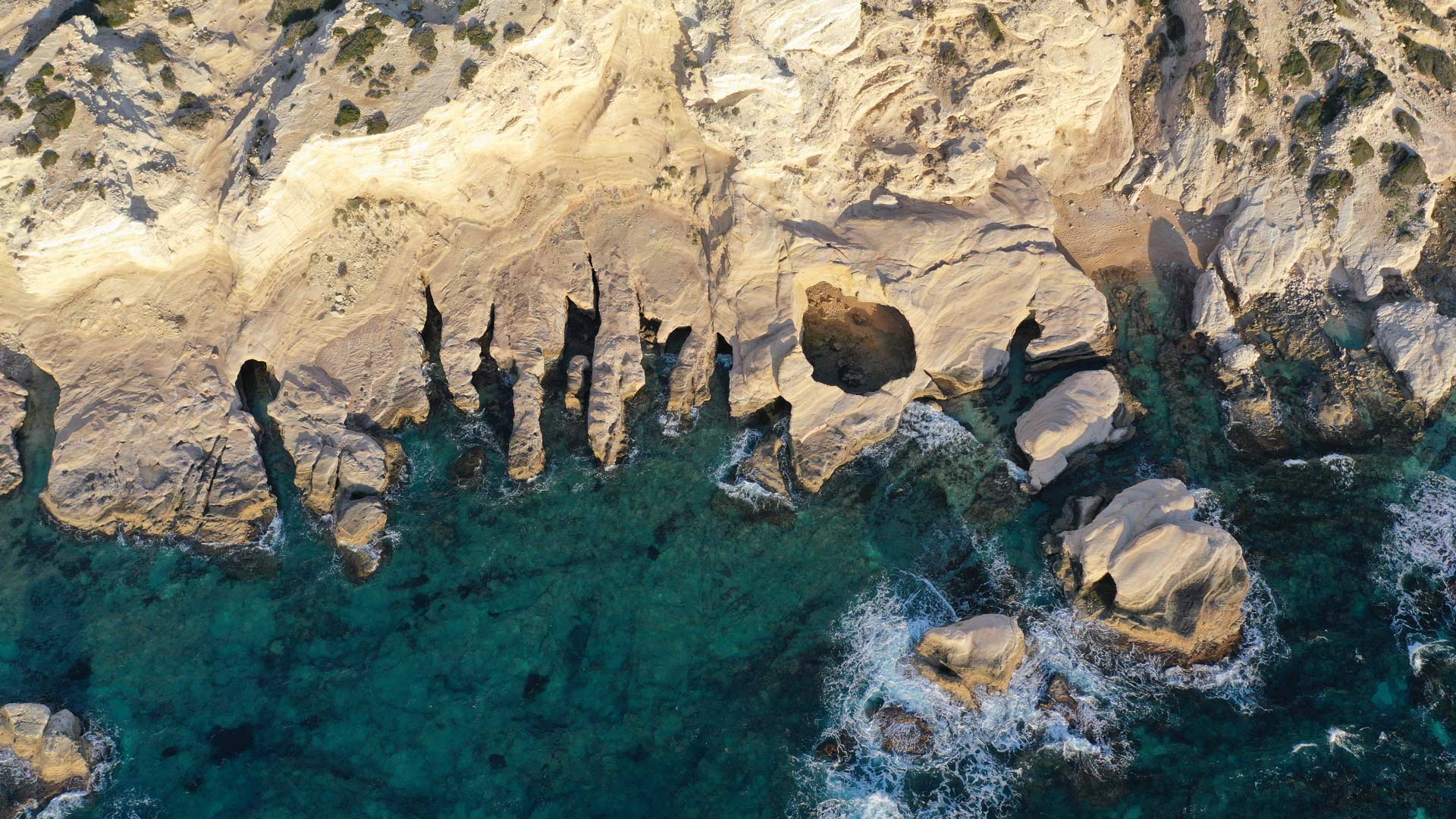 Wild coast near Peyia, a Cyprus filming location